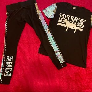 PINK MERMAID BLING TEE & LEGGING SET